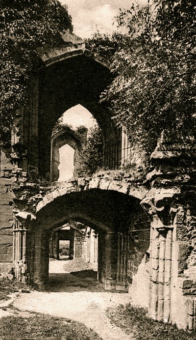 Entrada para a sala de banquetes, Kenilworth Castle, Warwickshire, início do século XX de Unbekannt