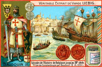 Episódios da história da Bélgica até o século XIII: Baldwin I de Constantinopla, c1900 de Unbekannt