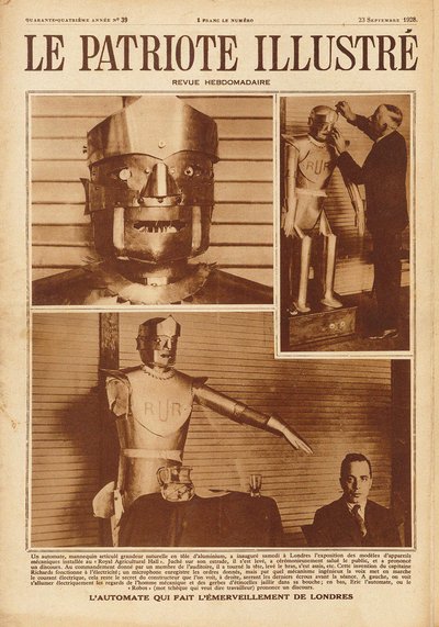 Eric, o primeiro robô britânico na Exposição da Society of Model Engineers em Londres, 1928. de Unbekannt
