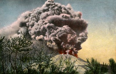 Erupção do Vesúvio, Itália, abril de 1906 de Unbekannt