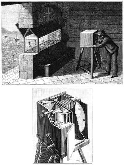 Etienne Jules Marey 1830-1903, com câmera cine, 1903 de Unbekannt
