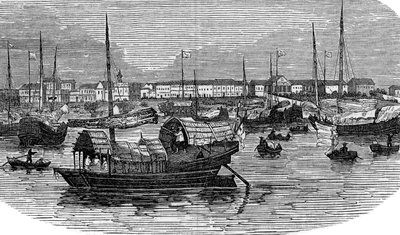 Fábricas europeias em Guangzhou, China, c1875 de Unbekannt