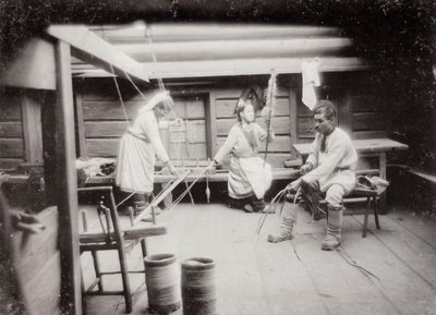 Vida cotidiana do povo Mari, Rússia, c1880s-c1890s de Unbekannt