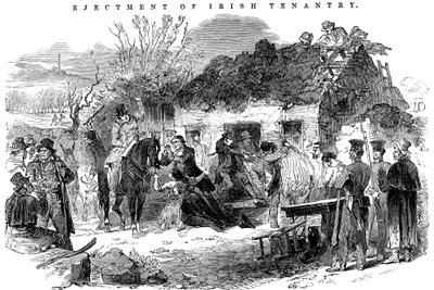 Família de camponeses irlandeses despejados, 1848 de Unbekannt