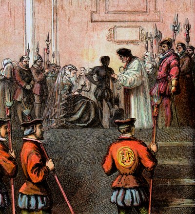 Execução de Maria, rainha da Escócia, 1587, c1850 de Unbekannt