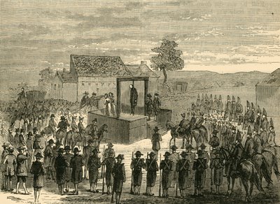 Execução de Lord Ferrers em Tyburn, 1760, c1876. de Unbekannt