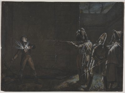 Execução do Duke d&39;Enghien, 21 de março de 1804, c. 1870 de Unbekannt