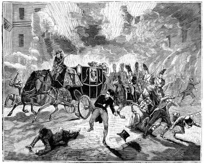 Explosão na Rue de la Loi, Paris, França, 24 de dezembro de 1800 1882-1884 de Unbekannt