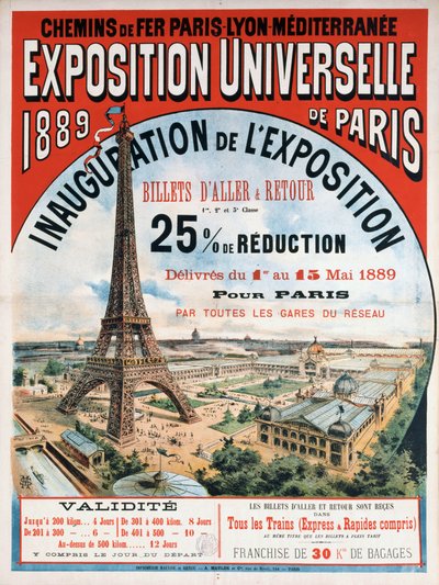 Exposição Universal de 1889, 1889. de Unbekannt