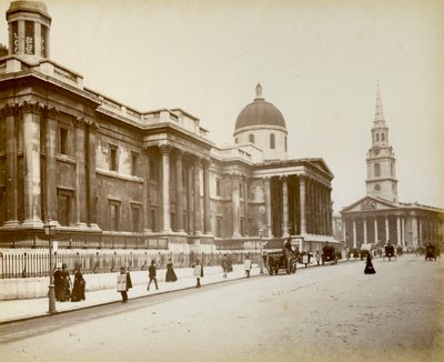 Exterior da Galeria Nacional, Londres, 1887 de Unbekannt
