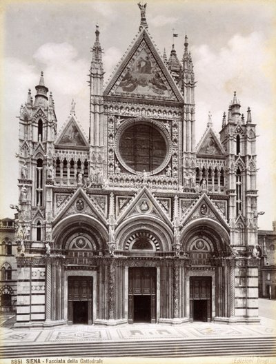 Fachada da Catedral de Siena, Itália, final do século XIX ou início do século XX de Unbekannt