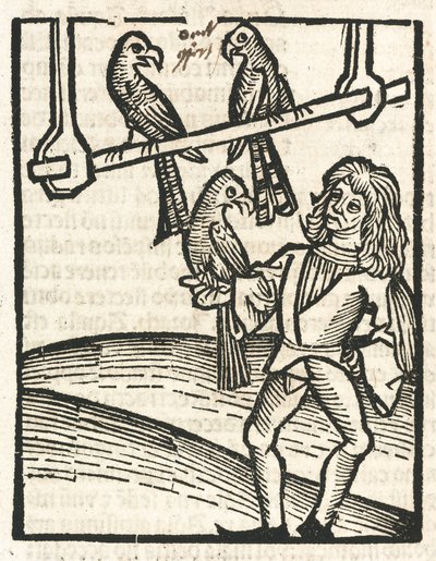 Falconer com goshawks de Unbekannt