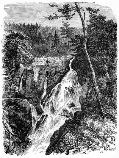 Cataratas de Sainte Anne, abaixo de Quebec, século XIX de Unbekannt