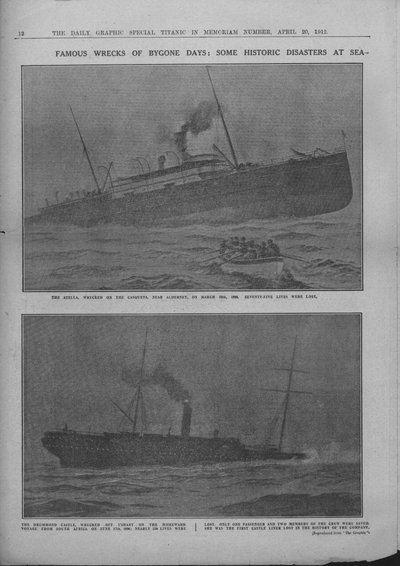 Famosos destroços de dias passados: alguns desastres históricos no mar, 20 de abril de 1912. de Unbekannt