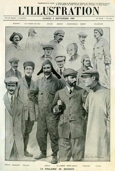 Aviadores famosos, capa da ilustração, 4 de setembro de 1909 de Unbekannt