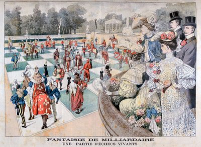 Fantasia de um bilionário: um jogo de xadrez humano, 1904 de Unbekannt