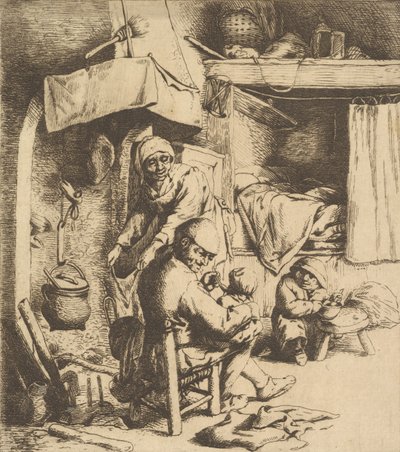 Father Feeding Child, 1610-85. de Unbekannt