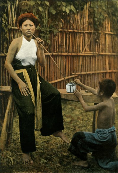 Femme Fumant De LOpium, Mulher que fuma ópio, 1900. de Unbekannt