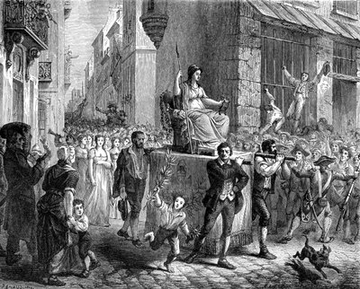 Festival da Razão, Paris, 1793 1882-1884 de Unbekannt
