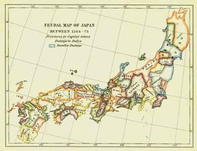 Mapa feudal do Japão entre 1564 e 1973, 1903. de Unbekannt