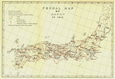 Mapa feudal do Japão em 1615, 1903. de Unbekannt