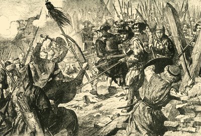 Ataque final dos turcos em seu primeiro cerco a Viena 1529, 1890. de Unbekannt
