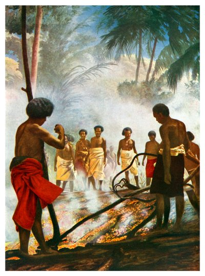 Fogo andando em Fiji, 1920 de Unbekannt