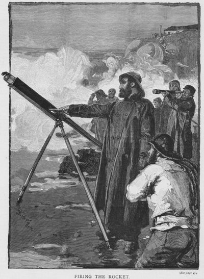 Disparando o foguete, c1880 de Unbekannt
