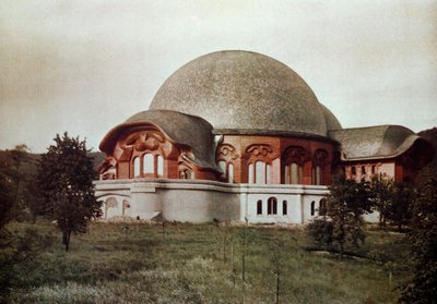 Primeiro Goetheanum, vista frontal sul, Dornach, Suíça, 1922 de Unbekannt
