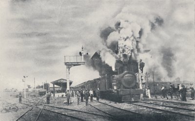 Primeiro trem da ferrovia intercolonial que sai de Kalgoorlie, 1923. de Unbekannt