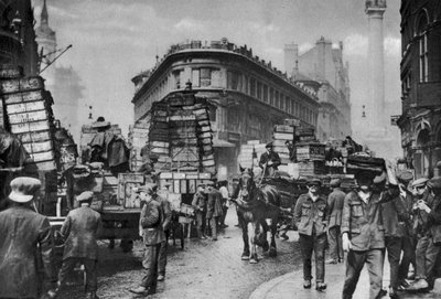 Portadores de peixes em Billingsgate, Londres, 1926-1927 de Unbekannt