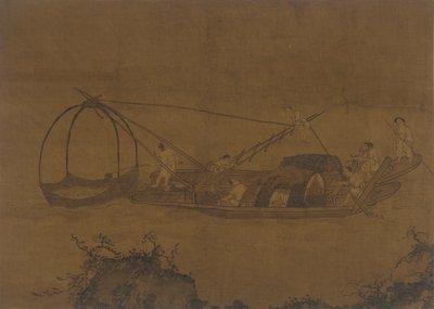 Pescadores levantando uma rede, dinastia Ming, séculos XVI-XVII. de Unbekannt