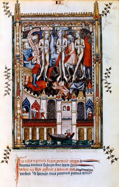 Flagelação de St Denis, St Rusticus e St Eleutherius, 1317 de Unbekannt