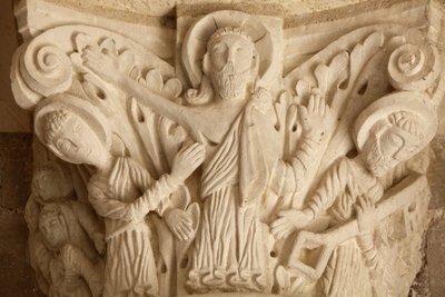 Basílica da abadia de Fleury, capital da basílica de Saint Benoit sur Loire França de Unbekannt