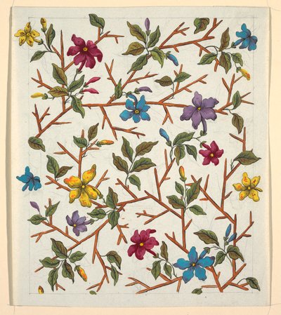 Design floral para tecido impresso de Unbekannt