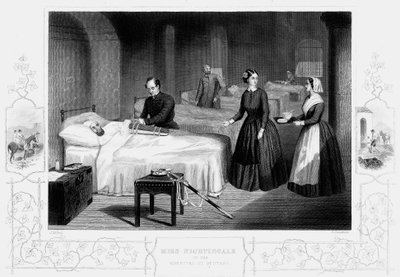 Florence Nightingale no hospital de Scutari, c1860 de Unbekannt