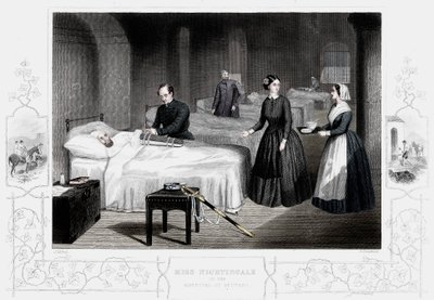 Florence Nightingale no hospital de Scutari, c1860 de Unbekannt