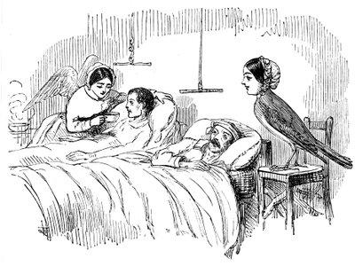 Florence Nightingale assistindo uma enfermeira no trabalho, 1854 de Unbekannt