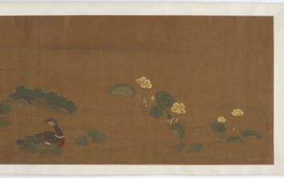 Flores, patos e codornizes, século XVII. de Unbekannt