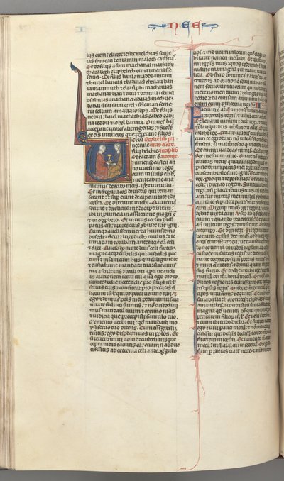 Fol. 178v, Neemias, historiada inicial V, Neemias apresentando o cálice de ouro a Artaxerxes, c. 127 de Unbekannt