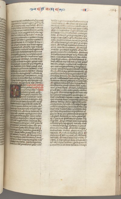 Fol. 184r, Esdras II, historiada inicial E, um padre censurando um altar, c. 1275-1300. de Unbekannt