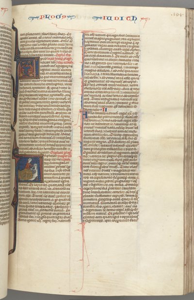 Fol. 194r, Judith, historiadora inicial A, Judith decapitando Holofernes, c. 1275-1300. de Unbekannt
