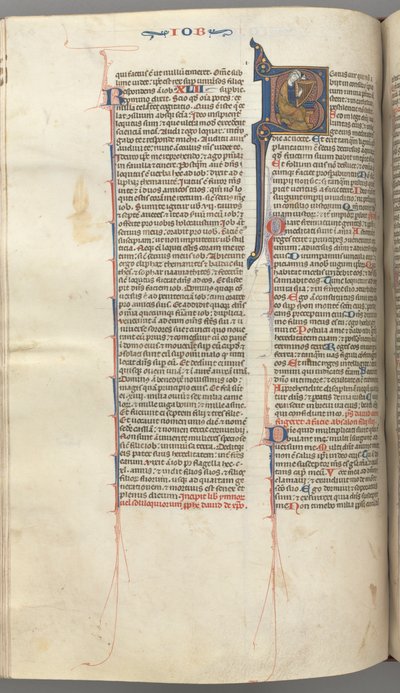 Fol. 214v, Salmo 1, história inicial 8, David harping, c. 1275-1300. de Unbekannt