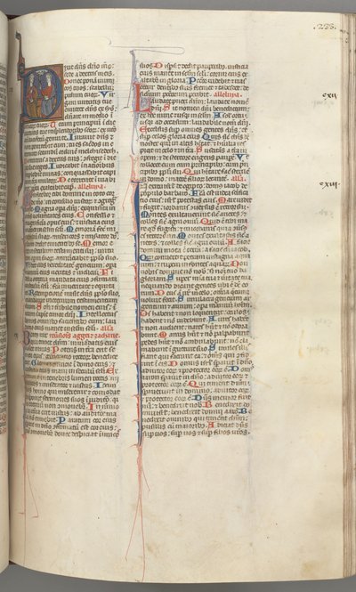Fol. 233r, Salmo 109, historiada inicial D, Deus Pai e Filho ..., c. 1275-1300. de Unbekannt