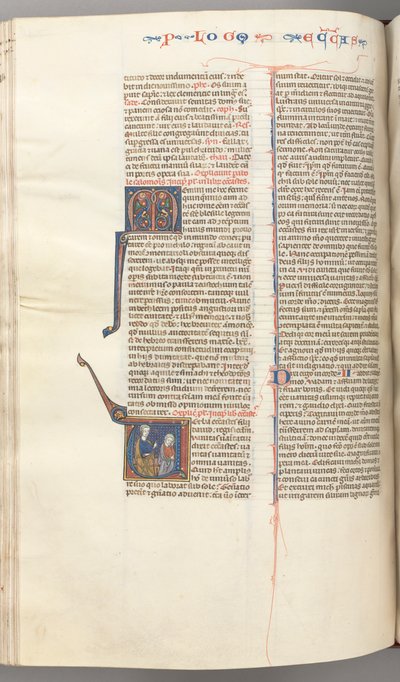 Fol. 247v, Eclesiastes, V inicial historiado, ensino de Salomão, c. 1275-1300. de Unbekannt