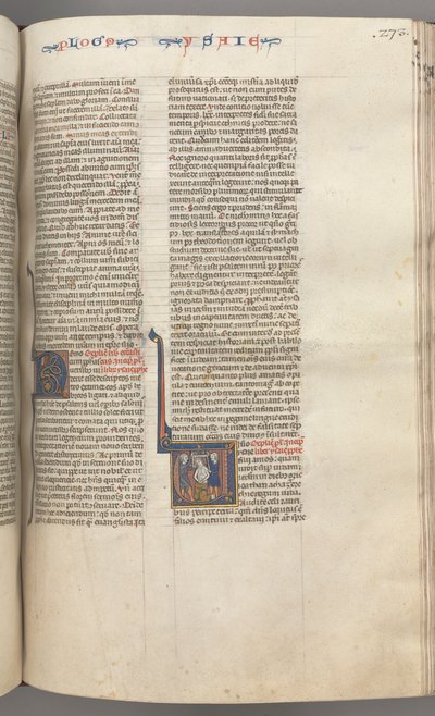 Fol. 273r, Isaías, historiado V inicial, o martírio de Isaías, c. 1275-1300. de Unbekannt