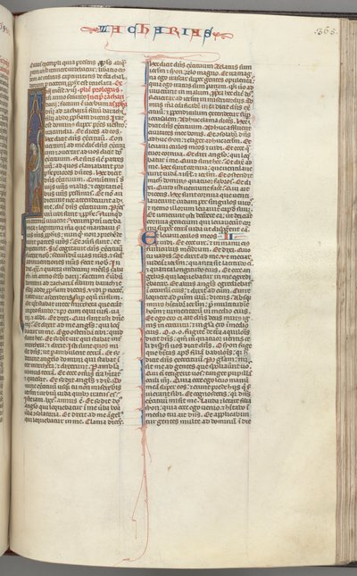 Fol. 365r, Zacarias, historiada inicial I, Zacarias em pé com um pergaminho, c. 1275-1300. de Unbekannt