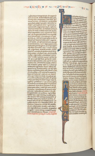 Fol. 425v, João, historiada inicial I, João sentado escrevendo, c. 1275-1300. de Unbekannt