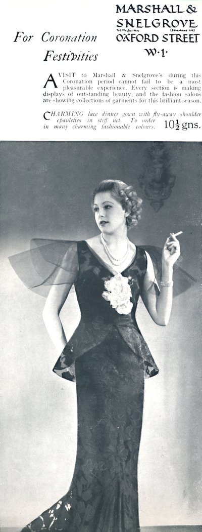 Para festas de coroação - Marshall & Snelgrove, 1937 de Unbekannt