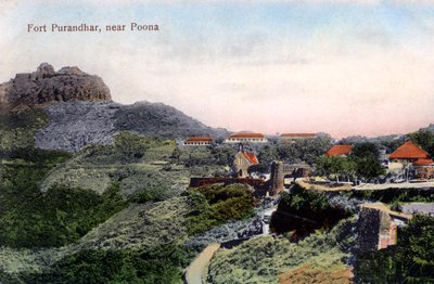 Fort Purandhar, perto de Pune Poona, Índia, início do século XX de Unbekannt